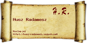 Husz Radamesz névjegykártya